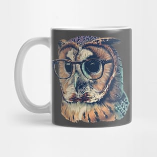 Barn Owl Brainiac: The Wise-Guy Spectacled Tee Mug